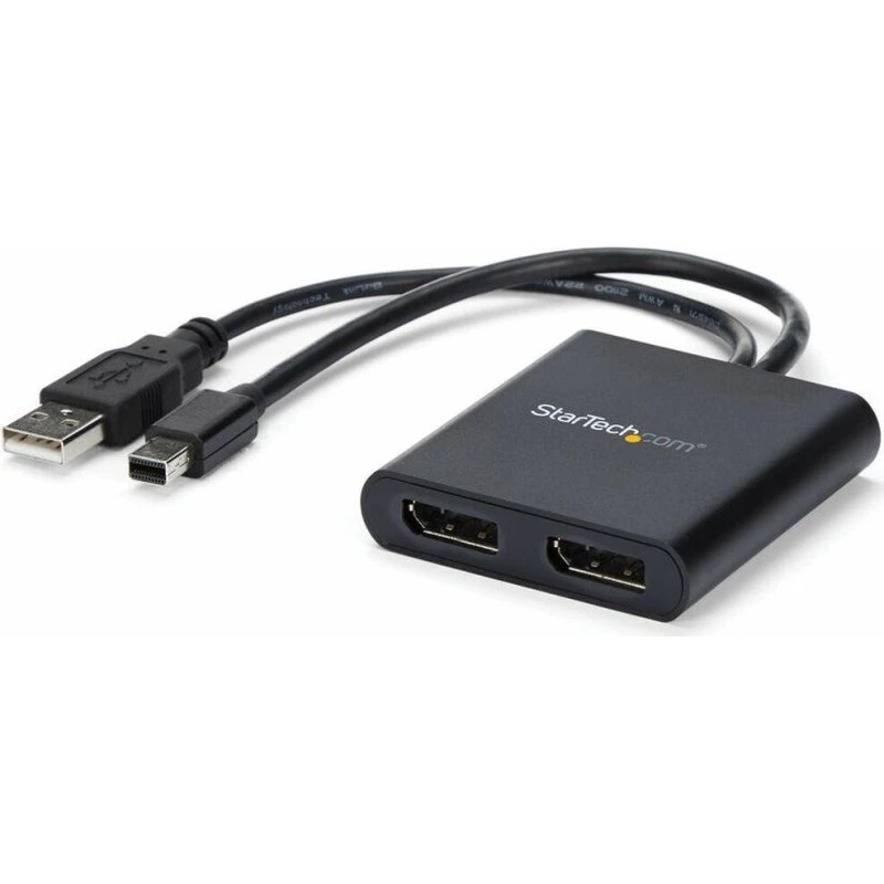 StarTech MSTMDP122DP 2-port DisplayPort-splitter, 4K Ultra HD, sort