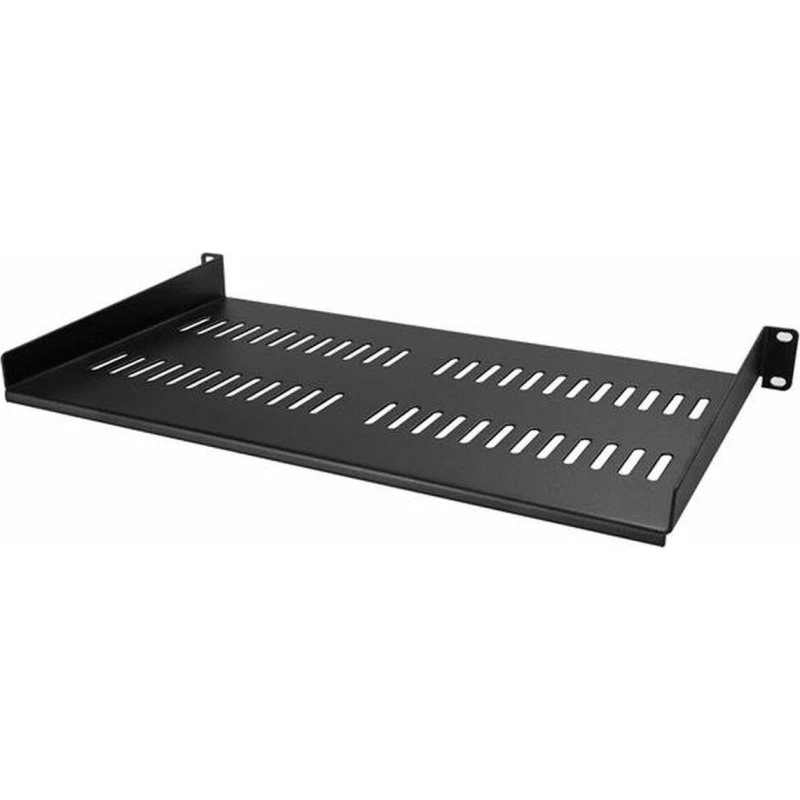 StarTech CABSHELFV1U 1U Ventileret Rackhylde, Sort, 254 mm