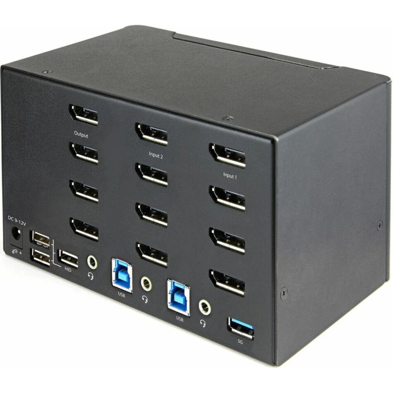 StarTech SV231QDPU34K 2-Port 4K DP 1.2 KVM med USB 3.0 Hub