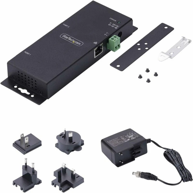 StarTech 2P Serial to Ethernet Adapter, sort, 2-porte
