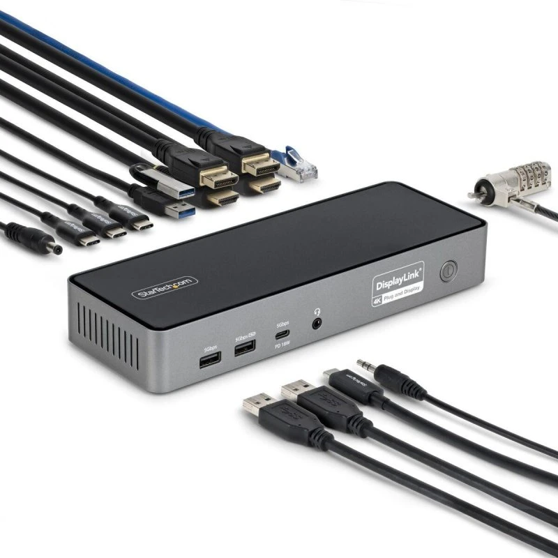StarTech DK30C2DPEPRUE USB-C Dockingstation, 4K, grå