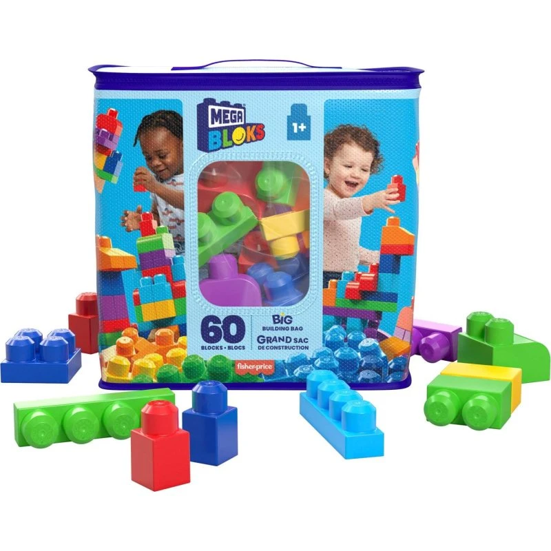 Mega Bloks Stor Byggetaske Blå 60 Stk