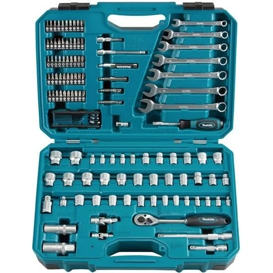 Makita E-06616 Værktøjssæt 120 Dele i Blå Kuffert