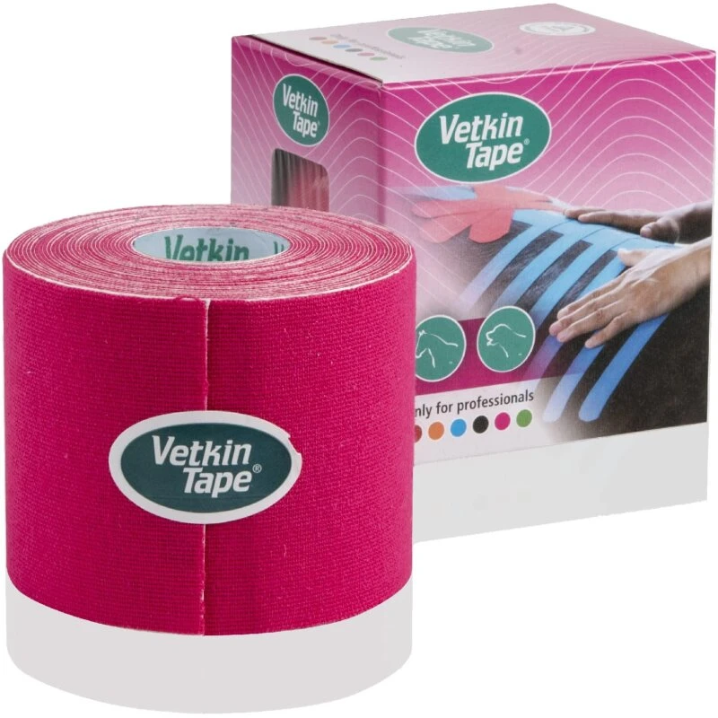 Vetkin Vetkintape Kinesiotape 6cm x 5m Pink – til hest & hund