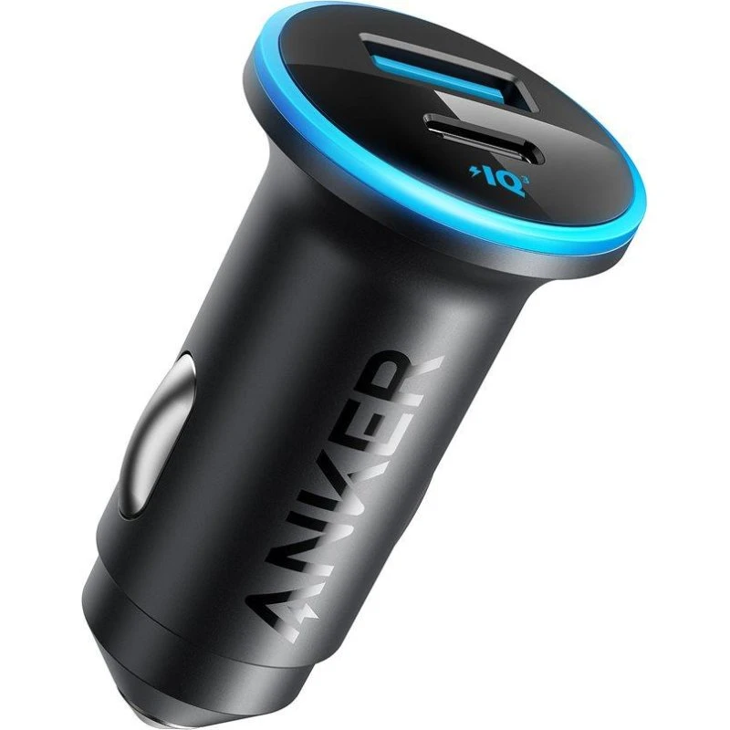 Anker 323 Biloplader 52,5 W USB-C & USB-A, sort