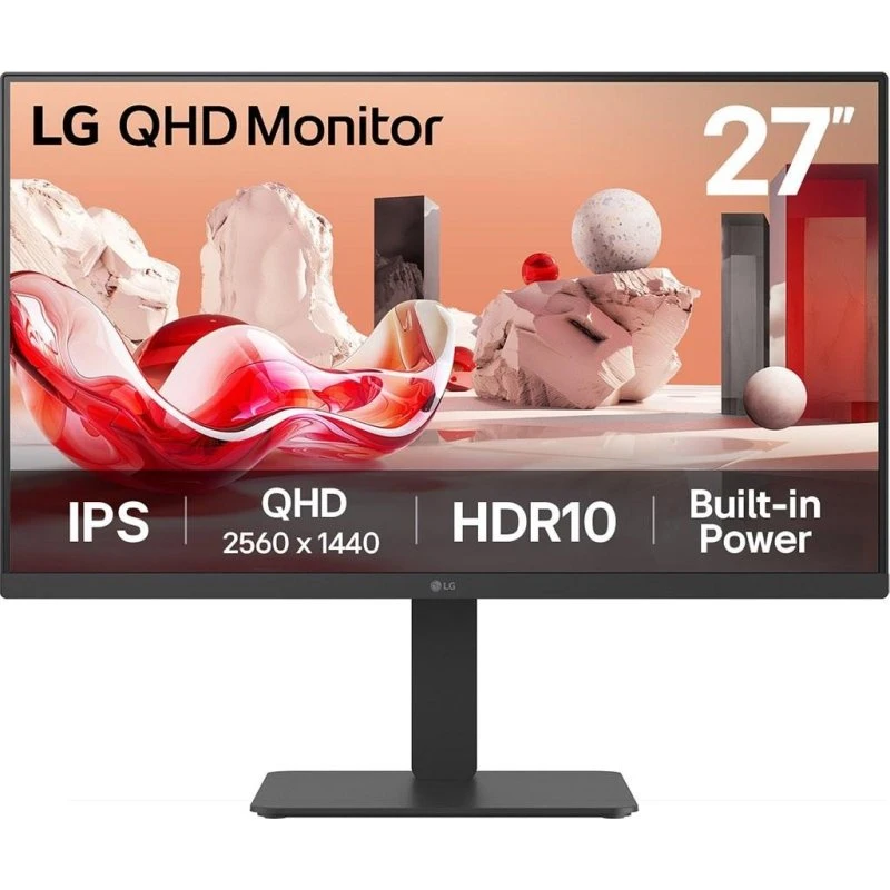 LG 27BA54QB-B 27" QHD IPS Skærm, Sort, 75 Hz, HDR10