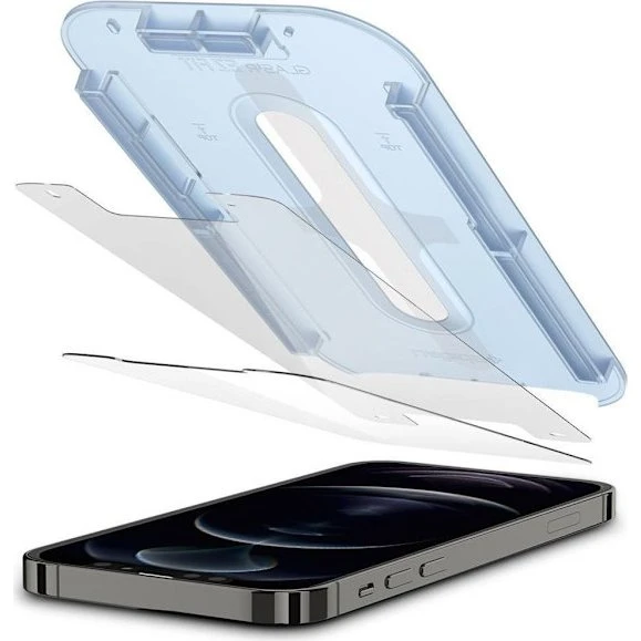 Spigen Glas tR EZ Fit, 2-pak, iPhone 12/12 Pro Panserglas