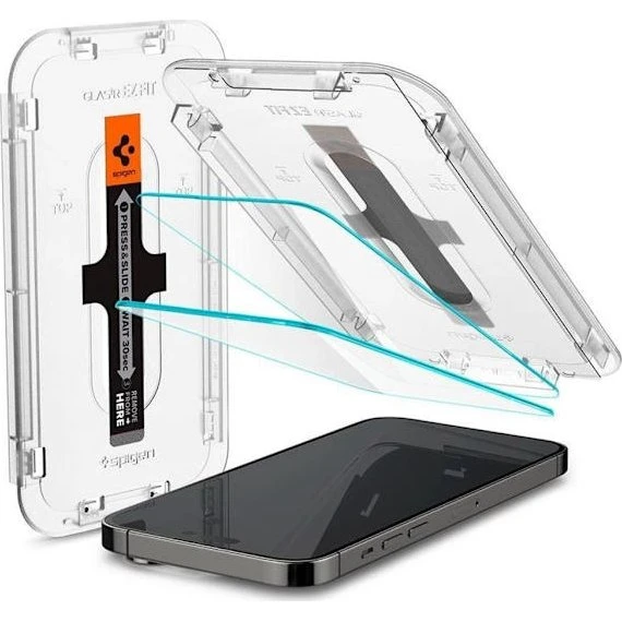 Spigen Glas.tR EZ Fit 2-pak hærdet glas til iPhone 14 Pro Max