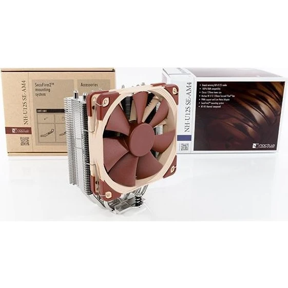 Noctua NH-U12S SE-AM4 CPU Luftkøler, 120 mm, Beige/Brun, 22 dBA