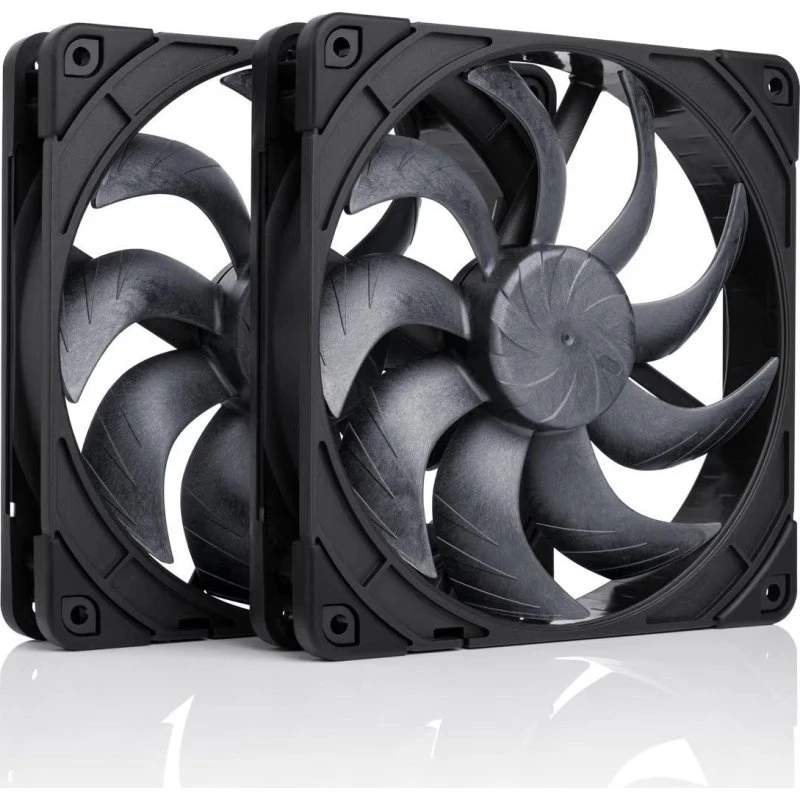 Noctua NF-A14x25 G2 PWM Sx2-PP chromax.black 2-pack 140mm Sort