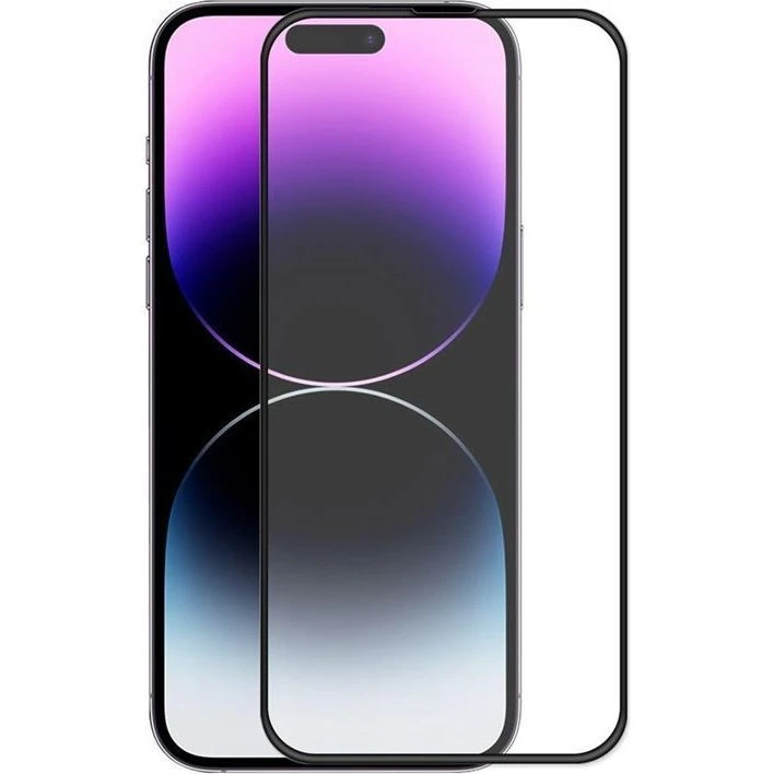Wozinsky Skærmbeskytter i Glas til iPhone 15 Pro Max, Sort, 9H Hårdhed