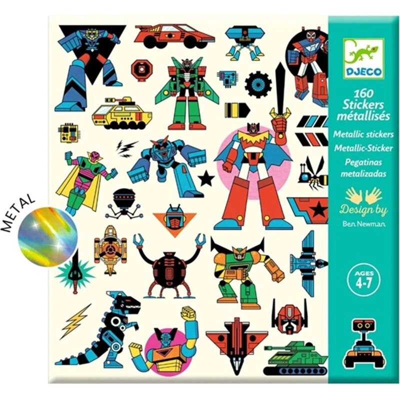 Djeco Klistermærker - Trolddom og Magi, 160 stk (metallic)