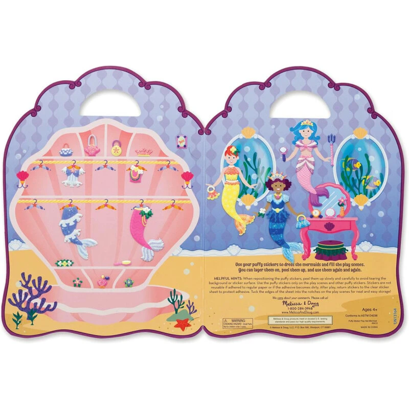 Melissa & Doug Aktivitetsbog med klistermærker - Havfruer