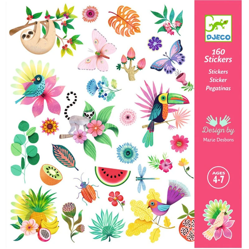 Djeco Klistermærker Paradis, 160 stk