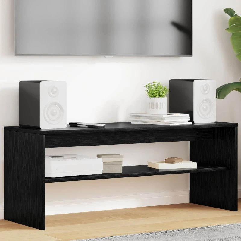 vidaXL TV-skab Sort 100 x 35 x 40 cm Konstrueret træ