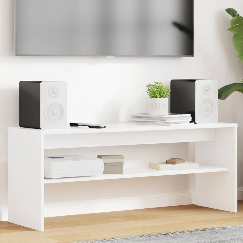 vidaXL TV-skab Hvid 100 x 30 x 40 cm Konstrueret træ