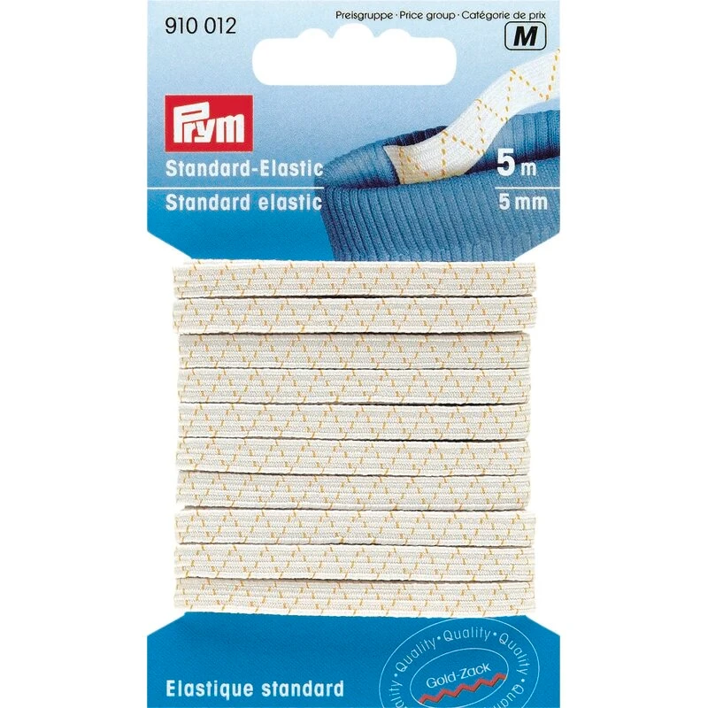 Prym Elastik 5 mm x 5 m – hvid
