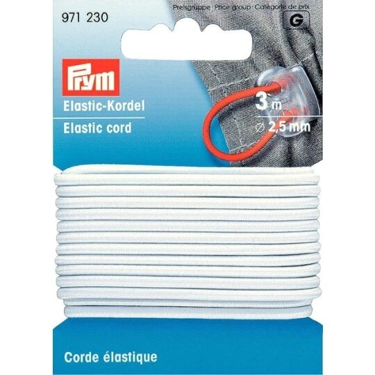 Prym Elastisk snor 2,5 mm rød 3 m