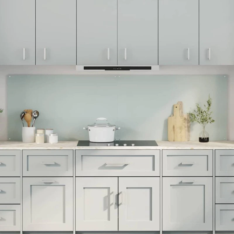 vidaXL Køkkenbacksplash 2 stk Hvid 100 x 60 cm hærdet glas