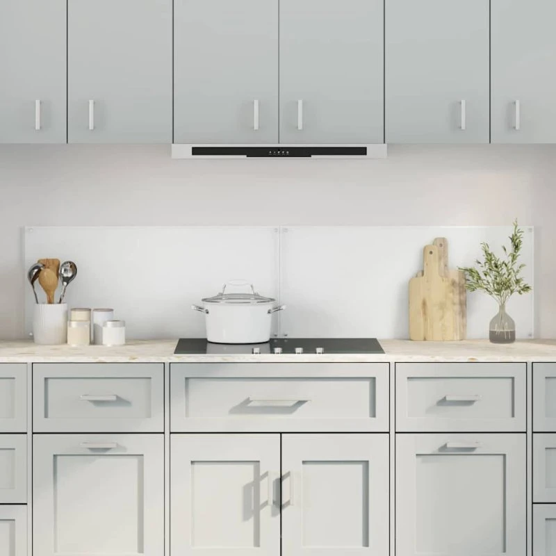 vidaXL Køkkenbacksplash 2 stk, transparent, 90 x 40 cm, hærdet glas