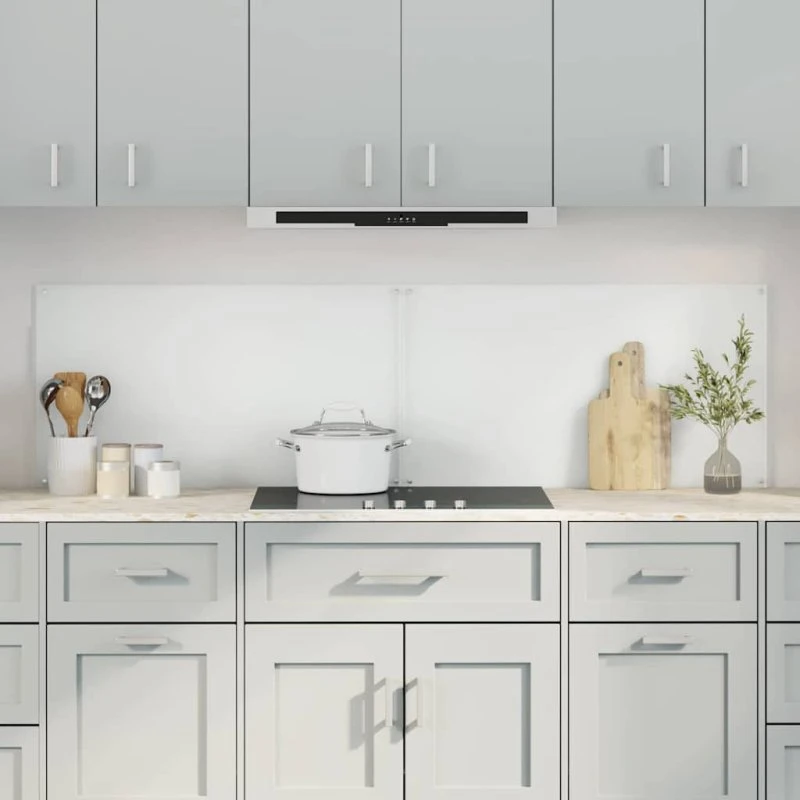 vidaXL Køkkenbacksplash 2 stk, 90 x 50 cm, transparent, hærdet glas