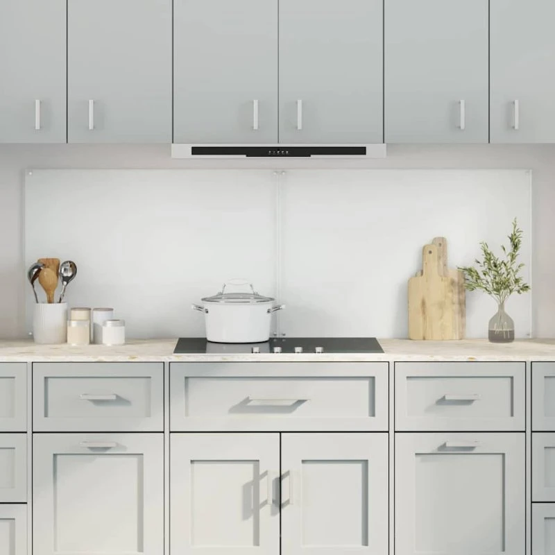 vidaXL Køkkenbacksplash 2 stk, 90 x 60 cm, transparent, hærdet glas