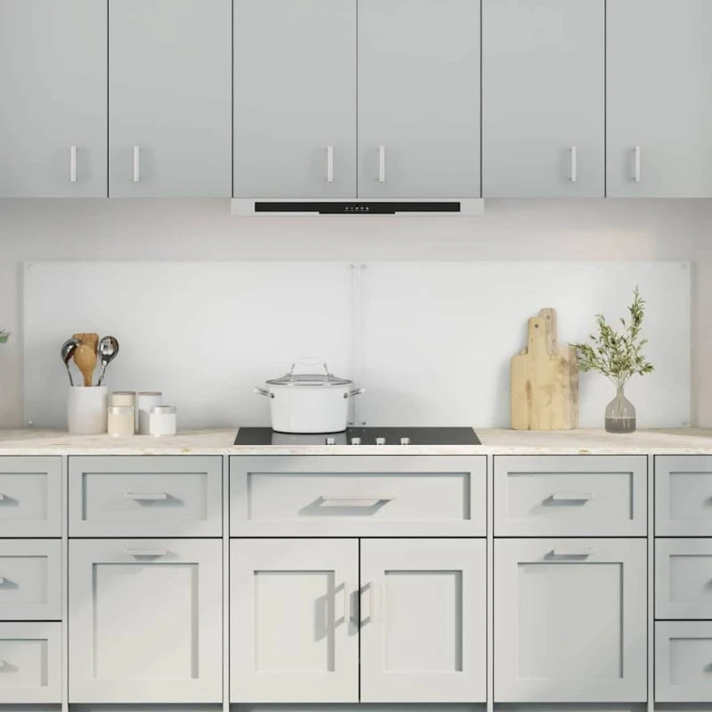 vidaXL Køkkenbacksplash 2 stk, transparent, 100 x 50 cm, hærdet glas