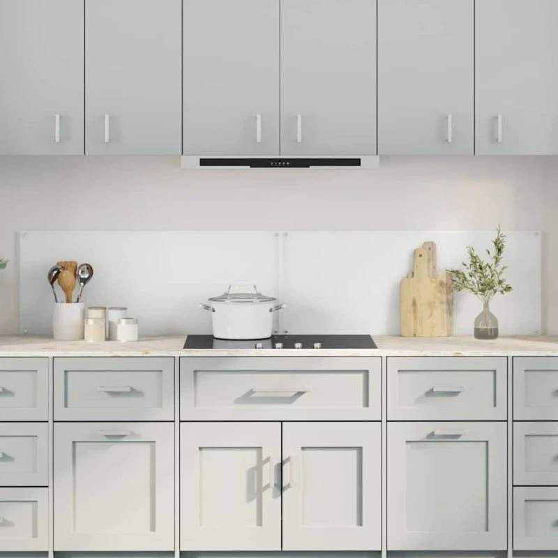 vidaXL Køkkenbacksplash 2 stk, 100 x 40 cm, transparent, hærdet glas