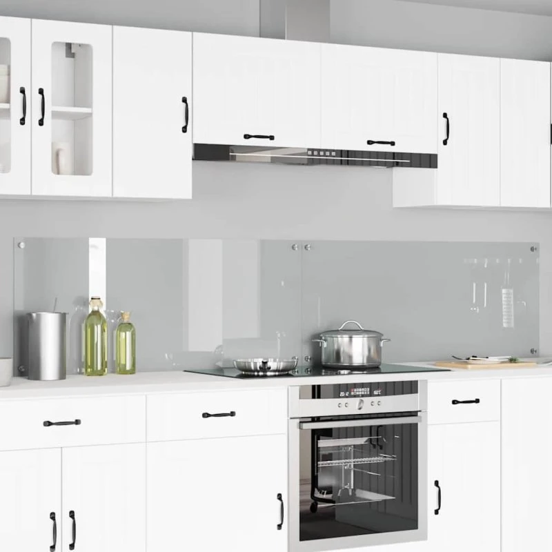 vidaXL Køkkenbacksplash 2 stk, 120 x 50 cm, transparent, hærdet glas