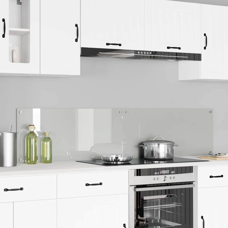 vidaXL Køkkenbacksplash 2 pcs 90 x 40 cm transparent hærdet glas