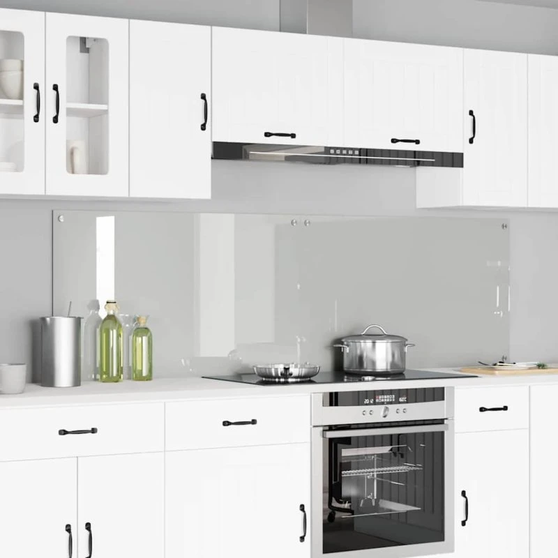 vidaXL Køkkenbacksplash 100 x 60 cm transparent hærdet glas