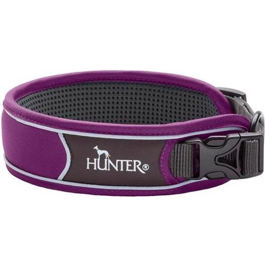 Hunter Divo Polstret Hundehalsbånd, Lilla - 3M-reflekser