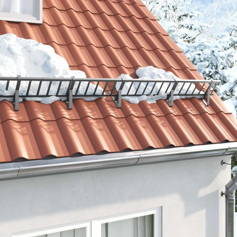 vidaXL Snebeskyttelse Støtte 2 stk Antracit 29,5 x 3 x 34,5 cm Stål