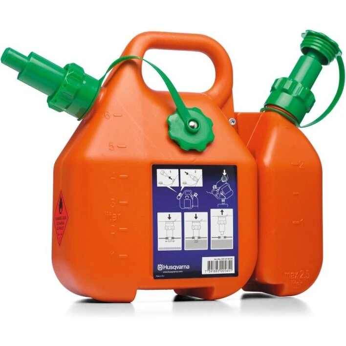 HUSQVARNA Kombidunk 6+2,5 L med overfyldningsventil, orange