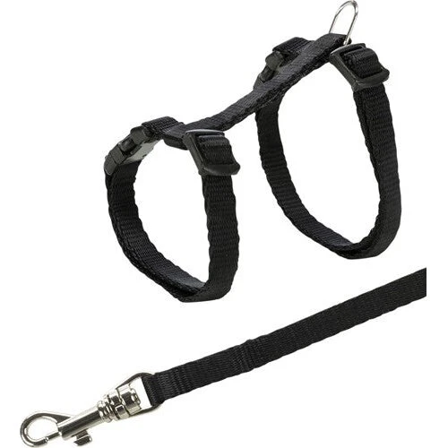 Trixie Killingesele med line, grå — justerbar 19–31 cm, 1,2 m