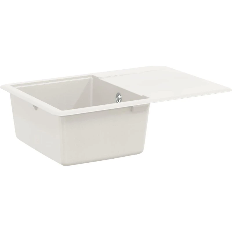 vidaXL Vask Hvid 670 x 460 mm, 80% Kvarts & 20% Resin