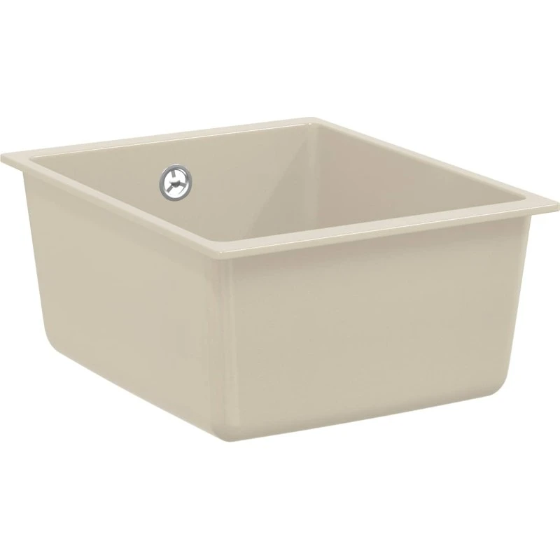 vidaXL Vask Beige 370 x 460 mm, 80% Kvarts & 20% Resin