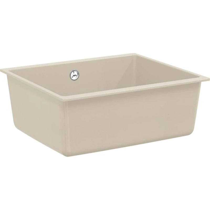 vidaXL Vask Beige 530 x 460 mm, 80% Kvarts og 20% Resin