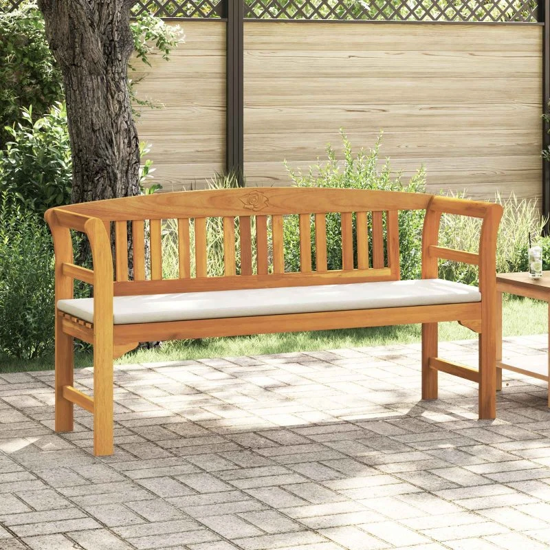 vidaXL Rosebænk Naturlig 157 x 46 x 82,5 cm Massivt Akacietræ