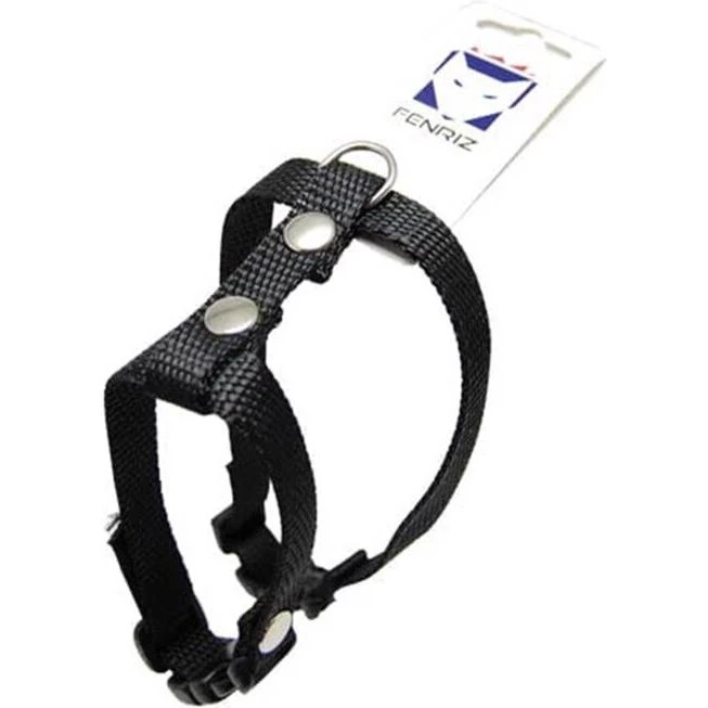 Fenriz Kattesele sort - 1,5 cm (S:25-45 / M:30-60)