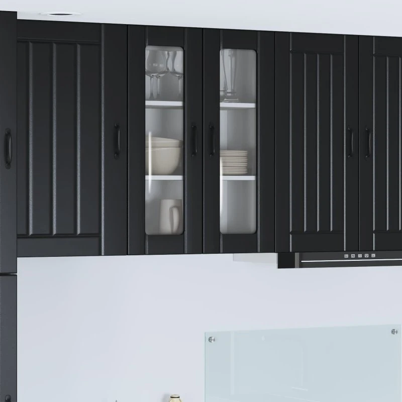 vidaXL Køkkenskab Lucca Sort 60x31x80 cm Konstrueret Træ