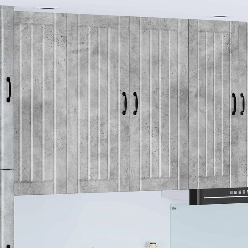 vidaXL Køkkenskab Lucca Betongrå 80x31x100 cm Konstrueret Træ