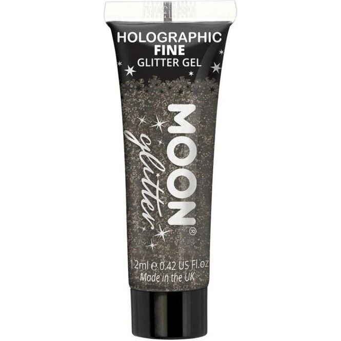 Moon Holografisk Glitter Gel Sort