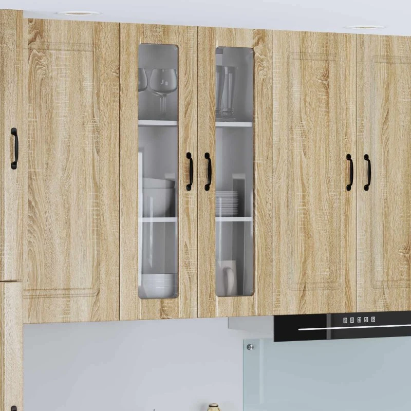 vidaXL Vægskab Lucca Sonoma-eg 60x31x100 cm Konstrueret træ