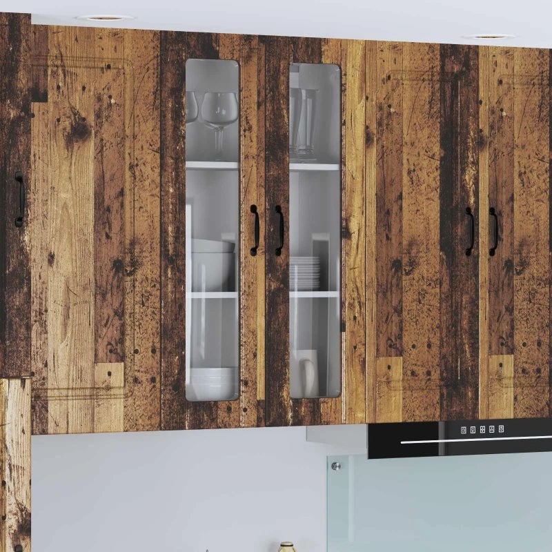 vidaXL Vægskab Lucca Gammelt Træ 60x31x100 cm