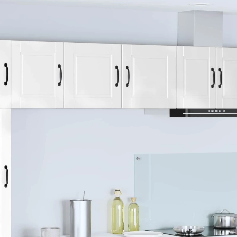vidaXL Køkkenskab 2 stk Høj gloss hvid 40 x 31 x 40 cm Konstrueret træ