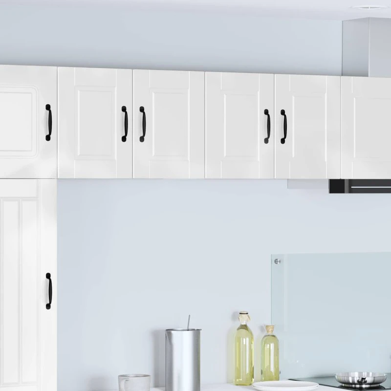vidaXL Køkkenskab 2 stk Høj gloss hvid 60 x 31 x 40 cm Konstrueret træ