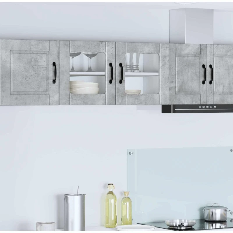 vidaXL Køkkenskab med hylde Beton Grå 80 x 31 x 40 cm Konstrueret træ