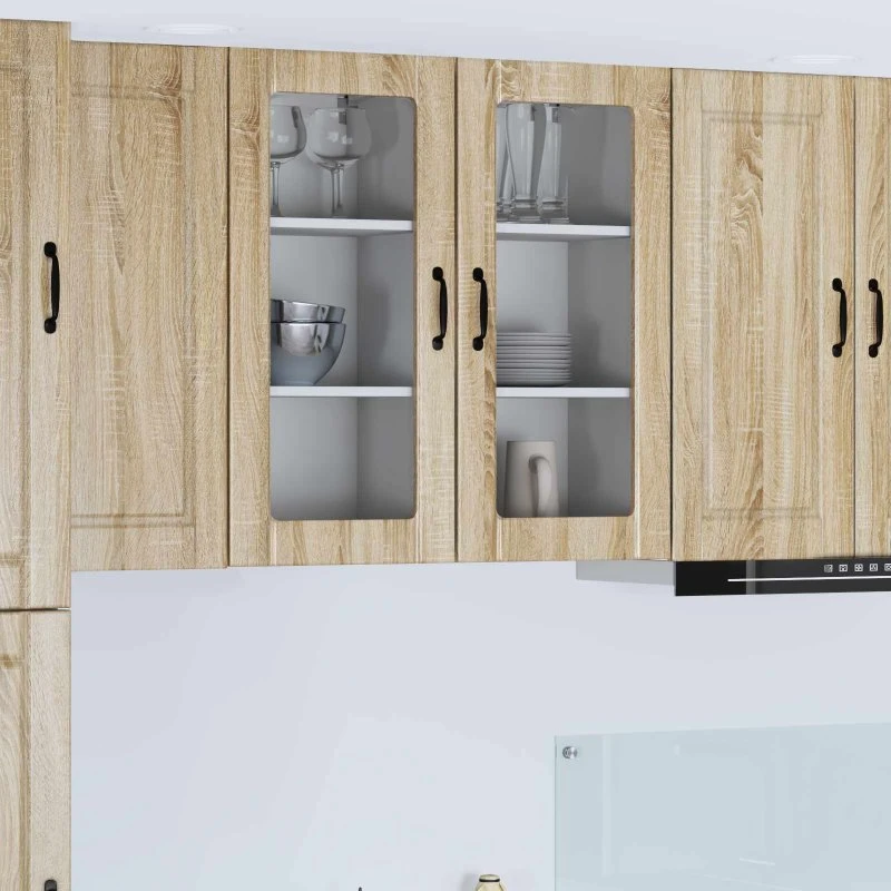 vidaXL Køkkenskab 2 stk Sonoma eg 40 x 31 x 80 cm Konstrueret træ
