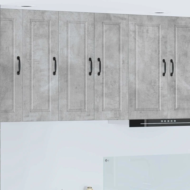 vidaXL Køkkenskab 2 stk Beton Grå 30 x 31 x 80 cm Konstrueret Træ